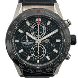 タグ・ホイヤー TAG HEUER カレラ キャリバー ホイヤー01 クロノグラフ アストンマーティン CAR2A1AB ブラック SS/セラミック 自動巻き メンズ 腕時計