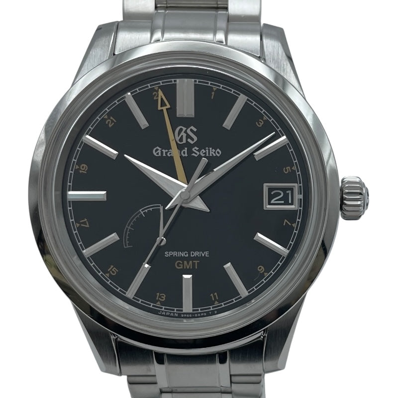 グランドセイコー Grand Seiko エレガンスコレクション スプリングドライブ GMT SBGE271 ブラック SS メンズ 腕時計