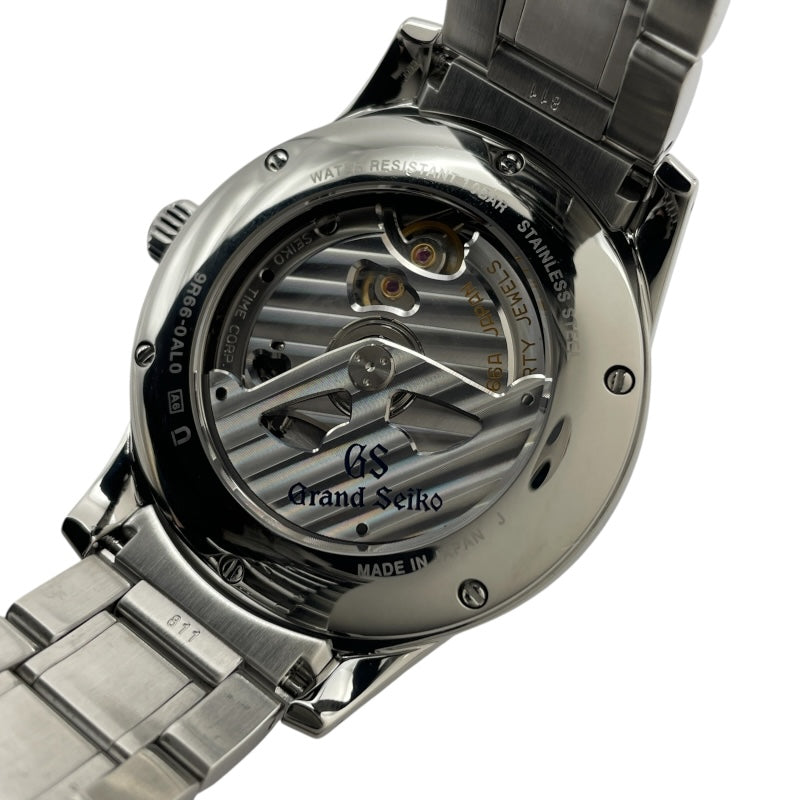 グランドセイコー Grand Seiko エレガンスコレクション スプリングドライブ GMT SBGE271 ブラック SS メンズ 腕時計