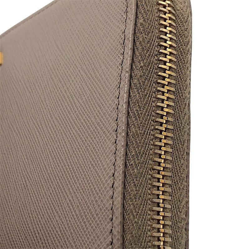 プラダ PRADA ロゴラウンドファスナー財布 1M506 グレー/GD金具 サファイアーノ・レザー メンズ 長財布