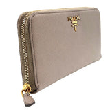 プラダ PRADA ロゴラウンドファスナー財布 1M506 グレー/GD金具 サファイアーノ・レザー メンズ 長財布