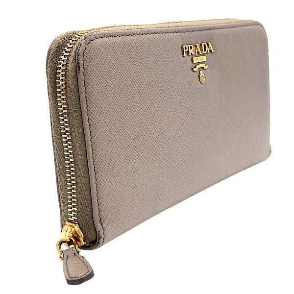 プラダ PRADA ロゴラウンドファスナー財布 1M506 グレー/GD金具 サファイアーノ・レザー メンズ 長財布