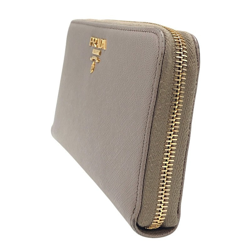プラダ PRADA ロゴラウンドファスナー財布 1M506 グレー/GD金具 サファイアーノ・レザー メンズ 長財布