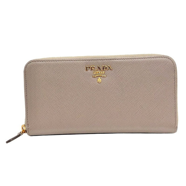プラダ PRADA ロゴラウンドファスナー財布 1M506 グレー/GD金具 サファイアーノ・レザー メンズ 長財布