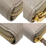 プラダ PRADA ロゴラウンドファスナー財布 1M506 グレー/GD金具 サファイアーノ・レザー メンズ 長財布