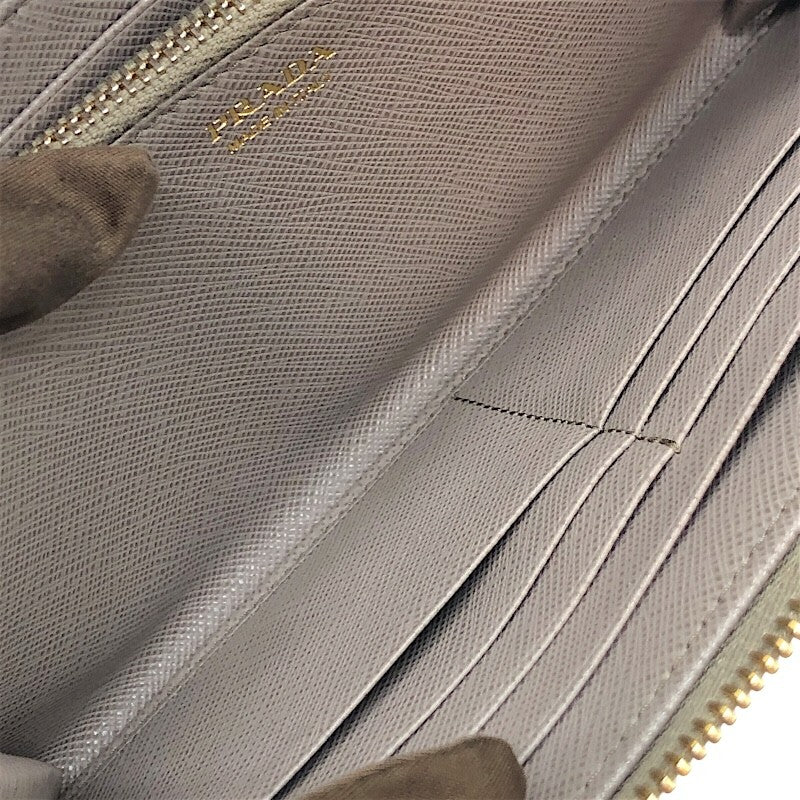 プラダ PRADA ロゴラウンドファスナー財布 1M506 グレー/GD金具 サファイアーノ・レザー メンズ 長財布