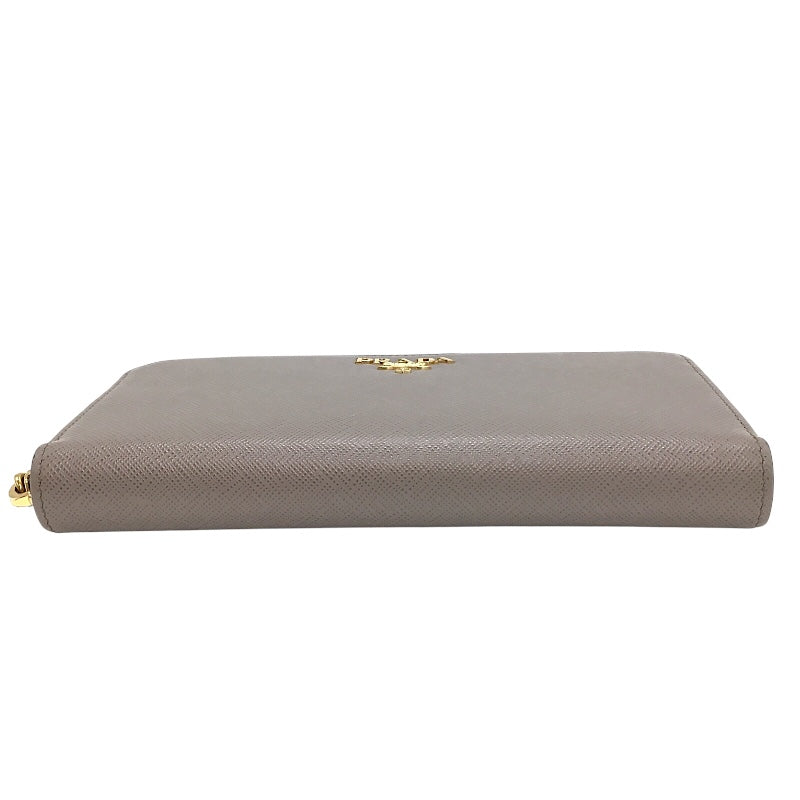 プラダ PRADA ロゴラウンドファスナー財布 1M506 グレー/GD金具 サファイアーノ・レザー メンズ 長財布