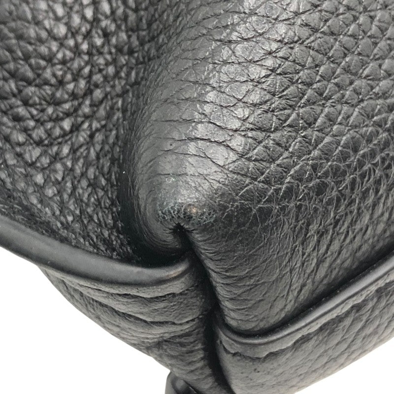 クリスチャン・ルブタン Christian louboutin シティポーチ スタッズ 1225143 ブラック×SV金具 レザー レディース クラッチバッグ