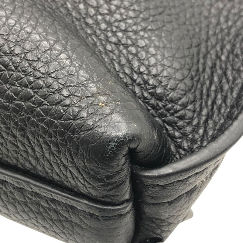 クリスチャン・ルブタン Christian louboutin シティポーチ スタッズ 1225143 ブラック×SV金具 レザー レディース クラッチバッグ