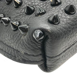 クリスチャン・ルブタン Christian louboutin シティポーチ スタッズ 1225143 ブラック×SV金具 レザー レディース クラッチバッグ