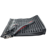 クリスチャン・ルブタン Christian louboutin シティポーチ スタッズ 1225143 ブラック×SV金具 レザー レディース クラッチバッグ