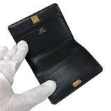 エルメス HERMES メドール カードケース B刻 ブラック ゴールド金具 シャムキラ レディース カードケース