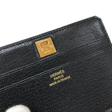 エルメス HERMES メドール カードケース B刻 ブラック ゴールド金具 シャムキラ レディース カードケース