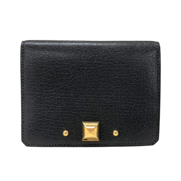 エルメス HERMES メドール カードケース B刻 ブラック ゴールド金具 シャムキラ レディース カードケース