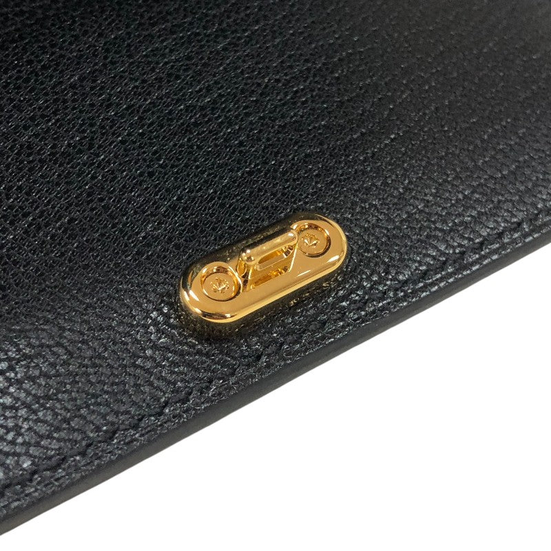 エルメス HERMES メドール カードケース B刻 ブラック ゴールド金具 シャムキラ レディース カードケース