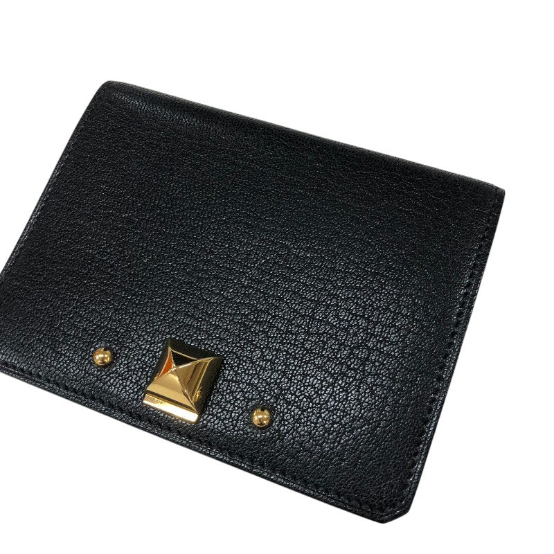 エルメス HERMES メドール カードケース B刻 ブラック ゴールド金具 シャムキラ レディース カードケース