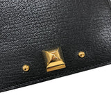 エルメス HERMES メドール カードケース B刻 ブラック ゴールド金具 シャムキラ レディース カードケース