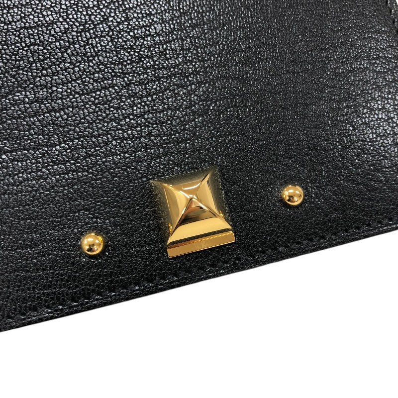 エルメス HERMES メドール カードケース B刻 ブラック ゴールド金具 シャムキラ レディース カードケース
