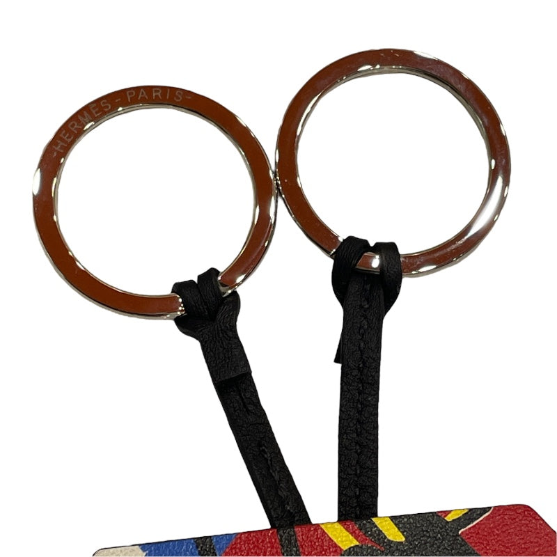 エルメス HERMES クロシェット ロングネックレス スケート シエル・ルージュドゥクール・ホワイト/シルバー金具 バレニア アクセサリー