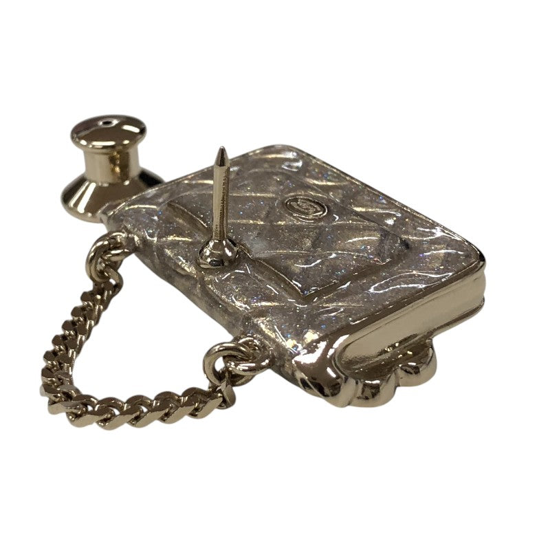 シャネル CHANEL バッグモチーフブローチ ゴールド/ブラック メタル・レジン・エナメル レディース ブローチ