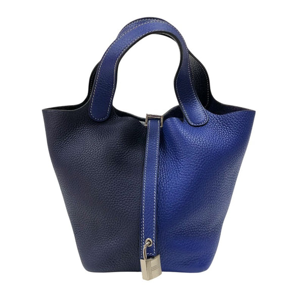 エルメス HERMES ピコタンロックPM カザック Z刻印　(2021年製) ブルーエレクトリック/ブルーアンクル シルバー金具 トリヨンクレマンス レディース ハンドバッグ