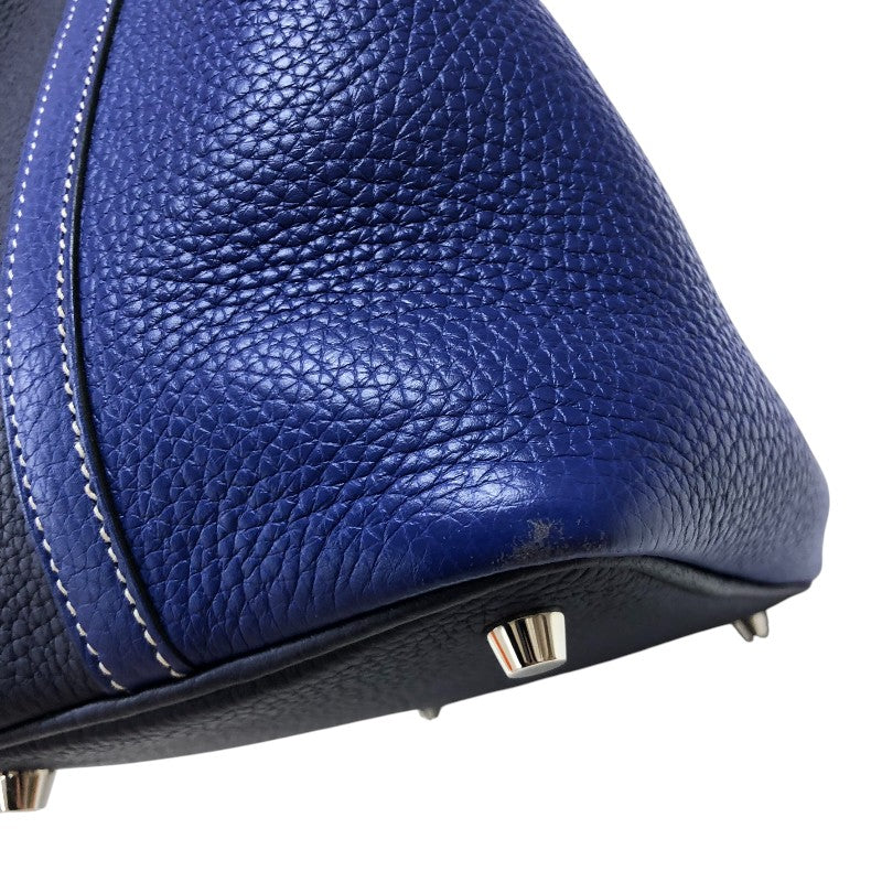 エルメス HERMES ピコタンロックPM カザック Z刻印　(2021年製) ブルーエレクトリック/ブルーアンクル シルバー金具 トリヨンクレマンス レディース ハンドバッグ