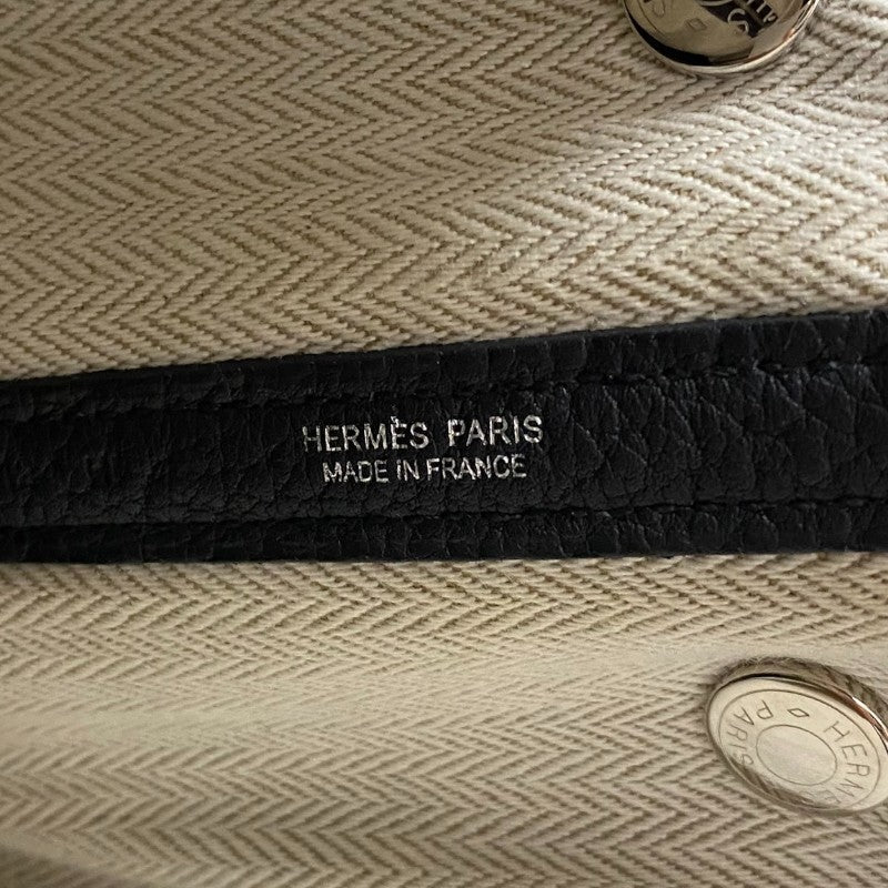 エルメス HERMES ガーデンパーティTPM Z刻 ブラック シルバー金具 ネゴンダ レディース トートバッグ