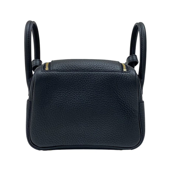 エルメス HERMES リンディミニ W刻印　(2024年製) ブラック ゴールド金具 トリヨンクレマンス レディース ショルダーバッグ