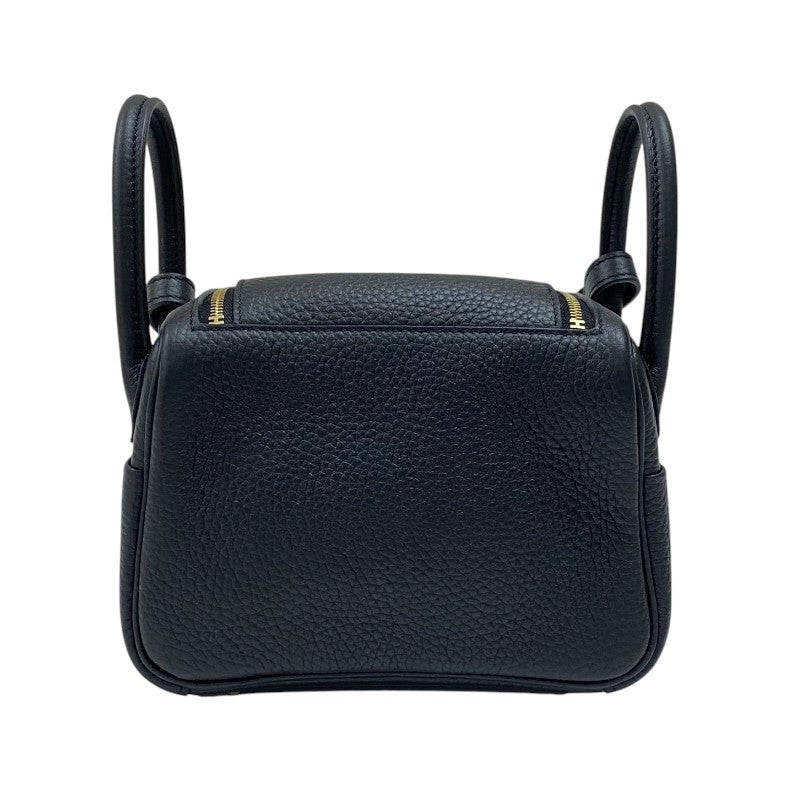 エルメス HERMES リンディミニ W刻印　(2024年製) ブラック ゴールド金具 トリヨンクレマンス レディース ショルダーバッグ