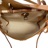 エルメス HERMES エールバッグジップPM ゴールド×フォーブ シルバー金具 トワル レディース ハンドバッグ ショルダーバッグ