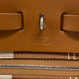 エルメス HERMES エールバッグジップPM ゴールド×フォーブ シルバー金具 トワル レディース ハンドバッグ ショルダーバッグ