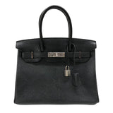 エルメス HERMES バーキン30 B刻 ブラック シルバー金具 コロマンデル レディース ハンドバッグ