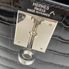 エルメス HERMES ケリー28 外縫い □E刻 ブラック シルバー金具 ポロサス レディース ハンドバッグ ショルダーバッグ