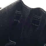 エルメス HERMES ケリー28 外縫い □E刻 ブラック シルバー金具 ポロサス レディース ハンドバッグ ショルダーバッグ
