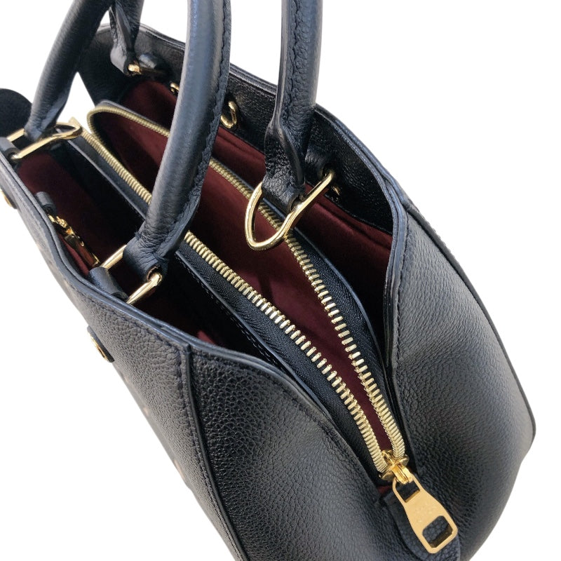 ルイ・ヴィトン LOUIS VUITTON モンテーニュBB M45778 ブラック　GD金具 モノグラム・アンプラント レディース ハンドバッグ