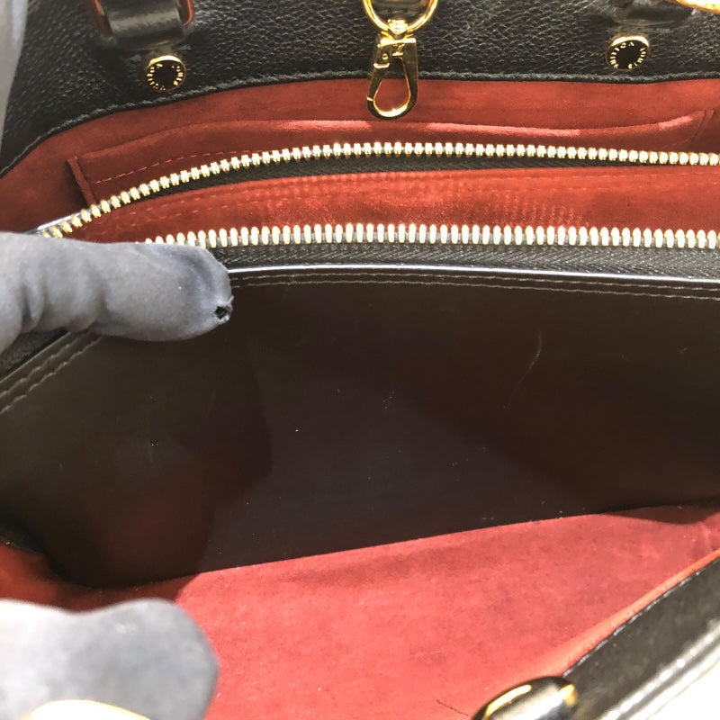 ルイ・ヴィトン LOUIS VUITTON モンテーニュBB M45778 ブラック　GD金具 モノグラム・アンプラント レディース ハンドバッグ
