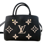 ルイ・ヴィトン LOUIS VUITTON モンテーニュBB M45778 ブラック　GD金具 モノグラム・アンプラント レディース ハンドバッグ