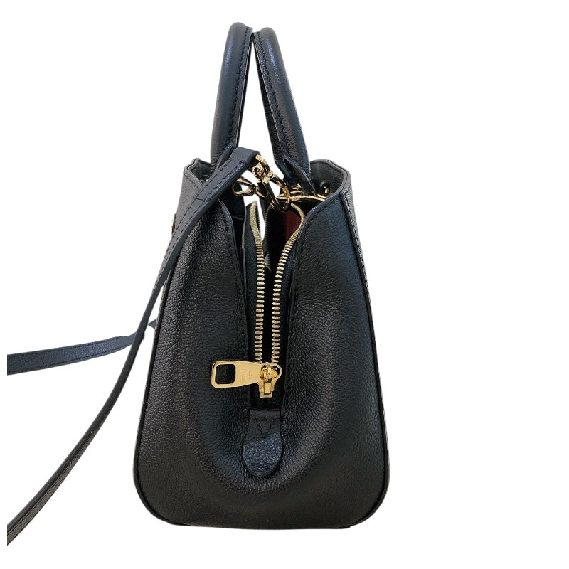 ルイ・ヴィトン LOUIS VUITTON モンテーニュBB M45778 ブラック　GD金具 モノグラム・アンプラント レディース ハンドバッグ