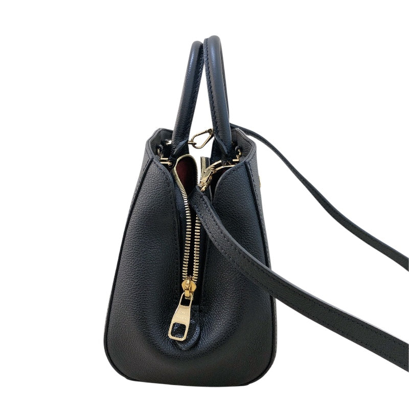 ルイ・ヴィトン LOUIS VUITTON モンテーニュBB M45778 ブラック　GD金具 モノグラム・アンプラント レディース ハンドバッグ