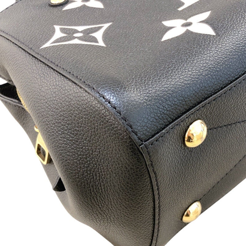 ルイ・ヴィトン LOUIS VUITTON モンテーニュBB M45778 ブラック　GD金具 モノグラム・アンプラント レディース ハンドバッグ