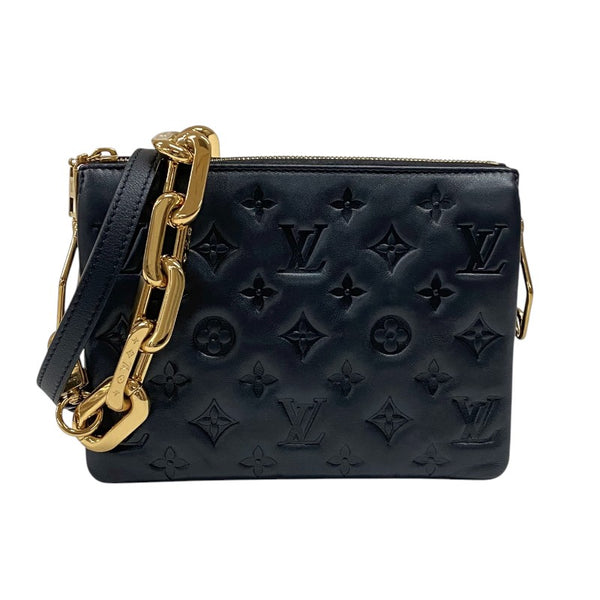 ルイ・ヴィトン LOUIS VUITTON クッサンBB M21259 ノワール ゴールド金具 ラムレザー レディース ショルダーバッグ