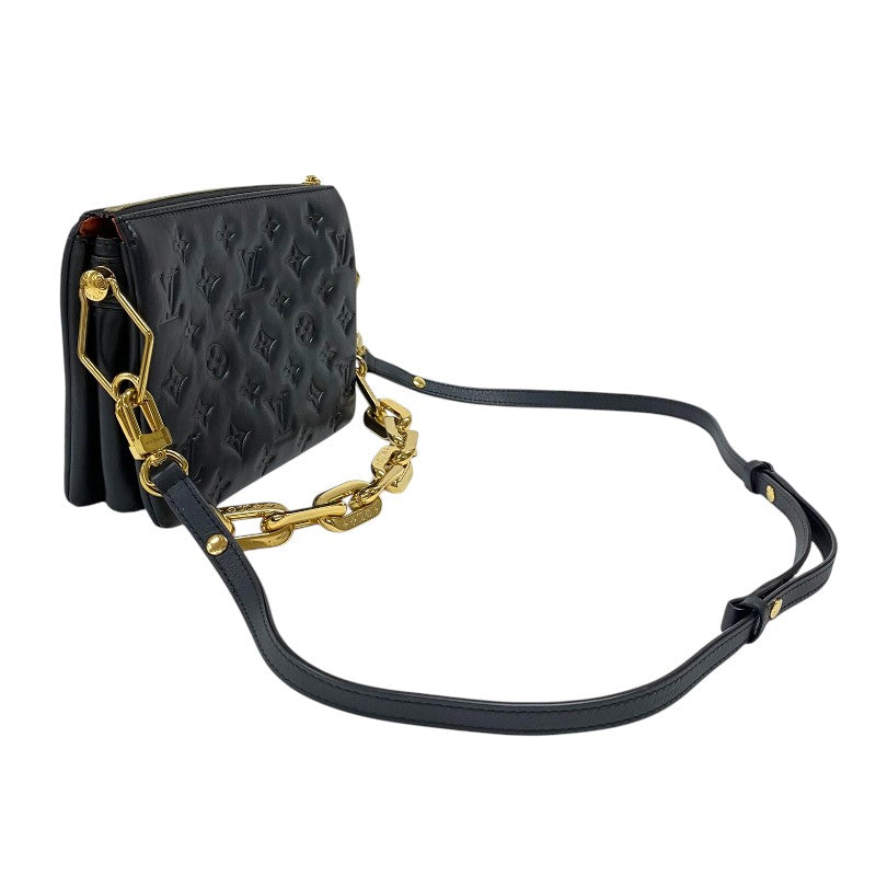 ルイ・ヴィトン LOUIS VUITTON クッサンBB M21259 ノワール ゴールド金具 ラムレザー レディース ショルダーバッグ
