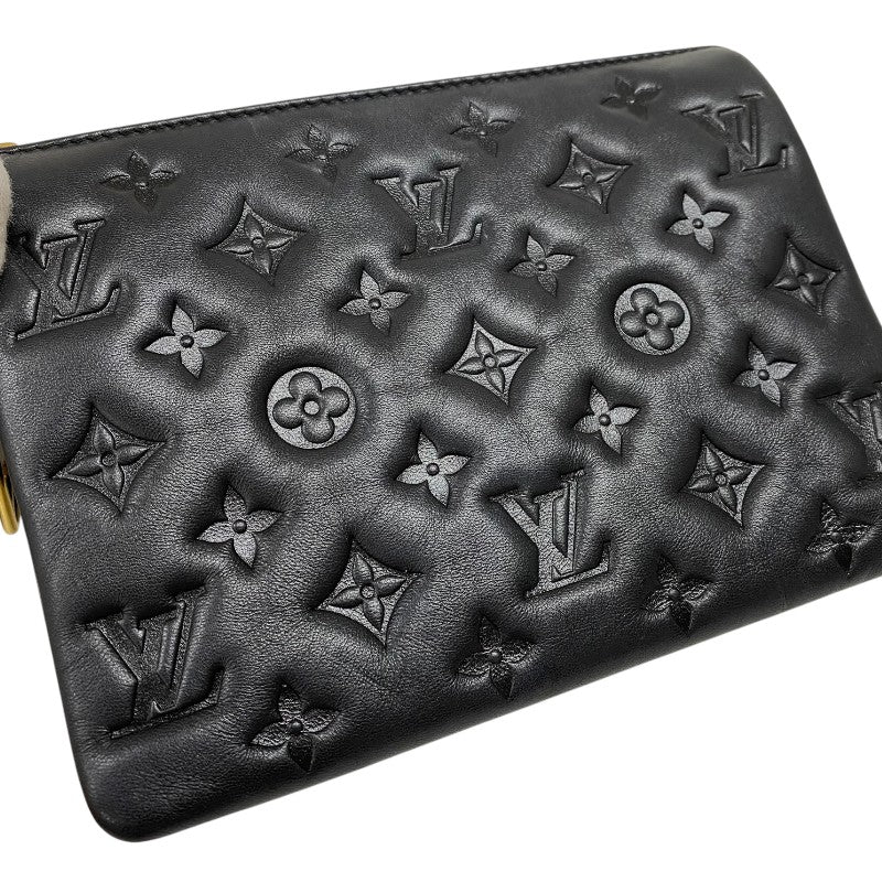 ルイ・ヴィトン LOUIS VUITTON クッサンBB M21259 ノワール ゴールド金具 ラムレザー レディース ショルダーバッグ
