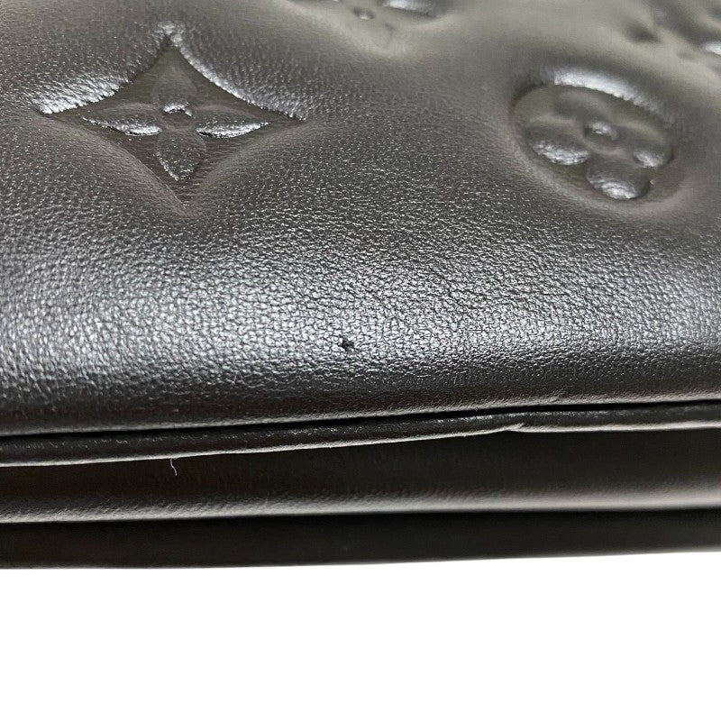 ルイ・ヴィトン LOUIS VUITTON クッサンPM M21260 ノワール ゴールド金具 ラムレザー レディース ショルダーバッグ