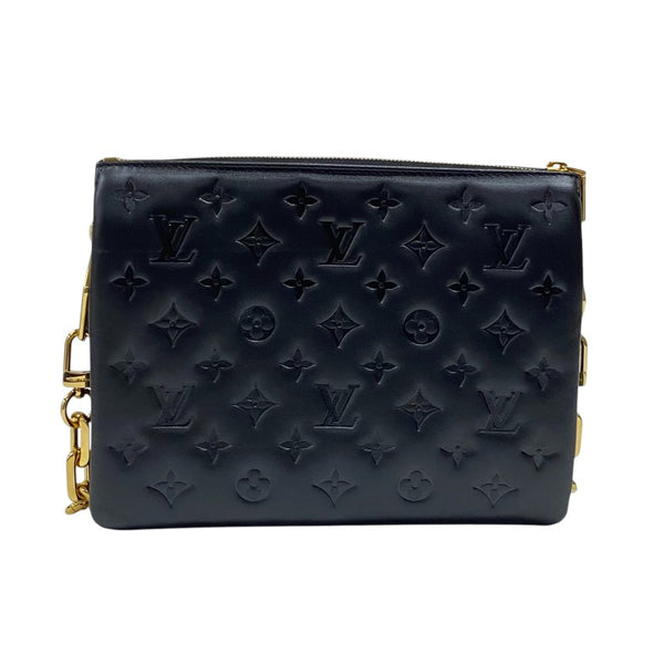 ルイ・ヴィトン LOUIS VUITTON クッサンPM M21260 ノワール ゴールド金具 ラムレザー レディース ショルダーバッグ
