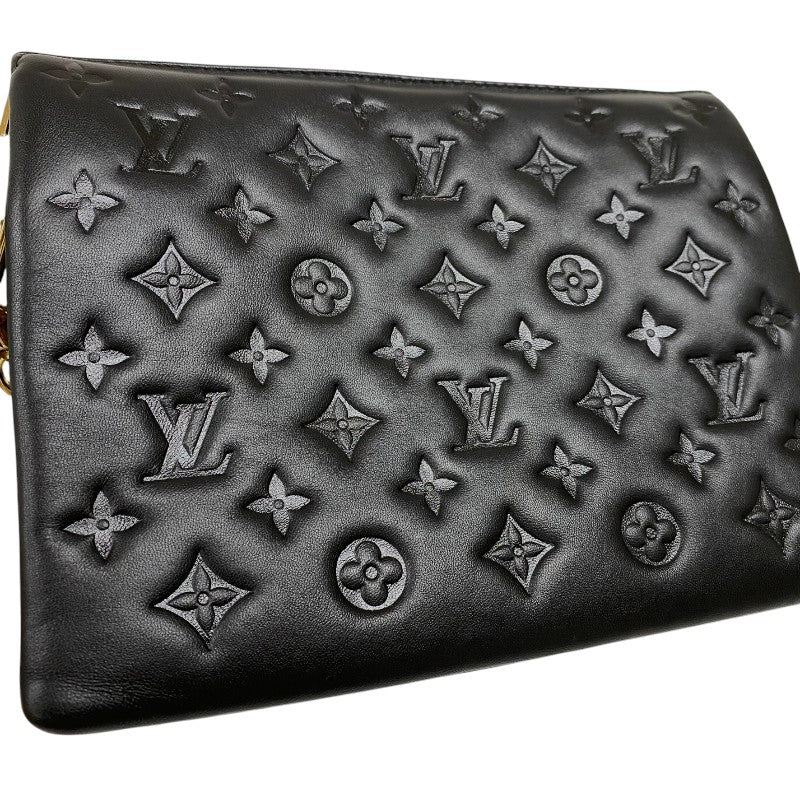 ルイ・ヴィトン LOUIS VUITTON クッサンPM M21260 ノワール ゴールド金具 ラムレザー レディース ショルダーバッグ
