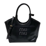 ミュウミュウ miu miu アイビー レザーバッグ スモール 5BA284 ブラック レザー レディース トートバッグ ショルダーバッグ