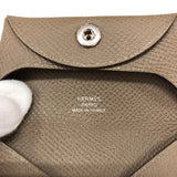 エルメス HERMES バスティア W刻 エトゥープ エプソン レディース コインケース