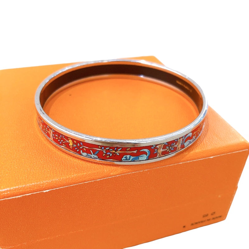 エルメス HERMES エマイユPM レッド メタル/七宝焼き アクセサリー