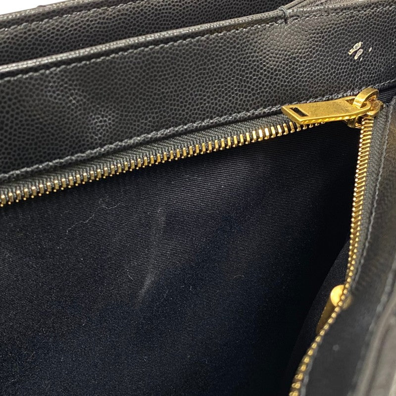 サンローラン SAINT LAURENT チェーントートバッグ 568863 ブラック ゴールド金具 グレインレザー レディース ショルダーバッグ